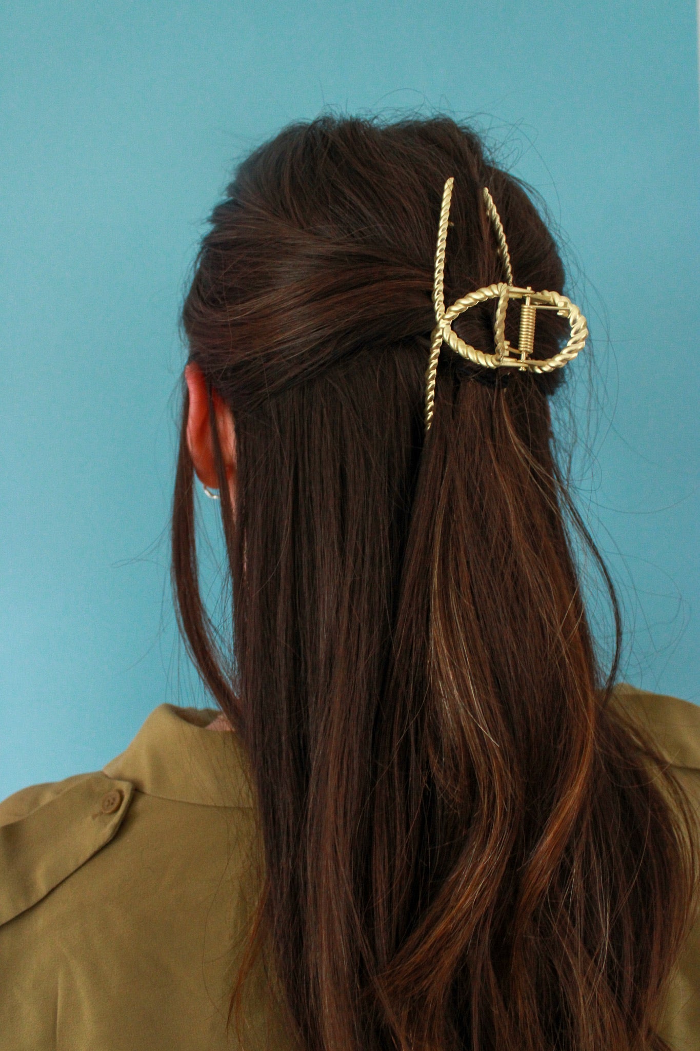 Blondie Gold Crocadile Clip for Thick Hair