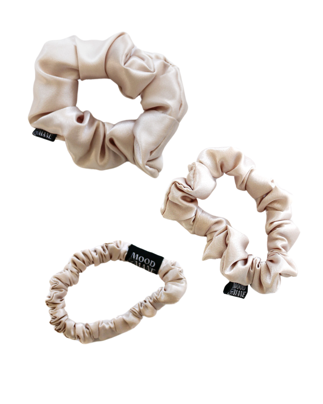 Beige Hybrid Elastic Hair Ties – Frizz-Free, All-Day Hold in  display picture 3