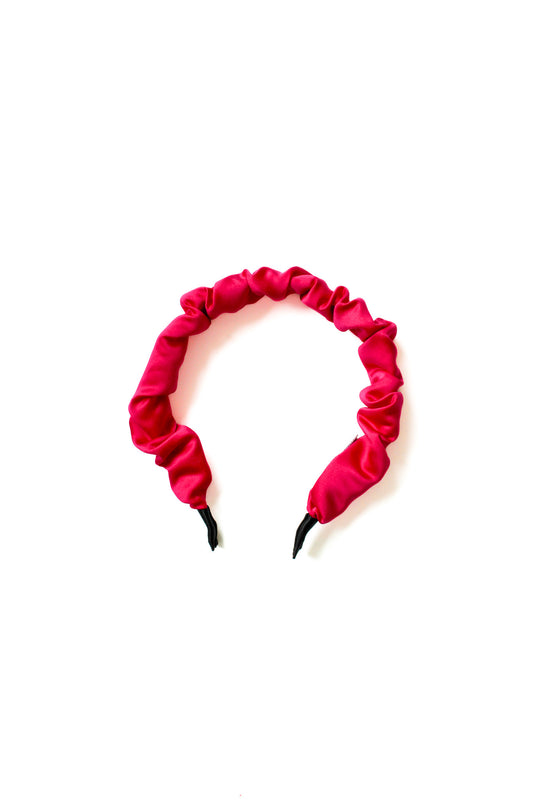 Bright Pink Satin Headband