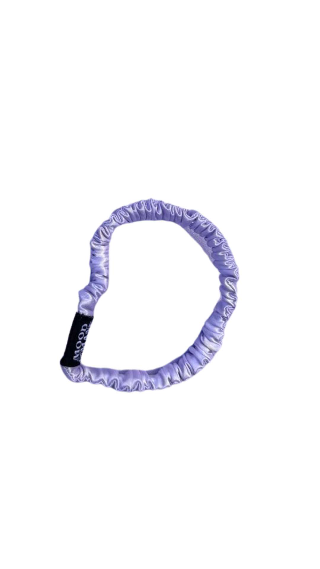 Purple Satin Scrunchie for Thick Hair | No Slip Hybrid Elastic | Pea