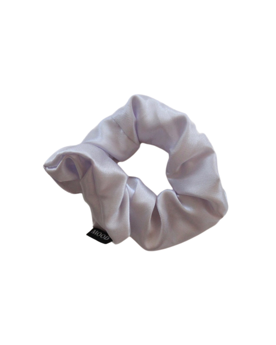 Purple Satin Scrunchie for Thick Hair | No Slip Hybrid Elastic | Pea