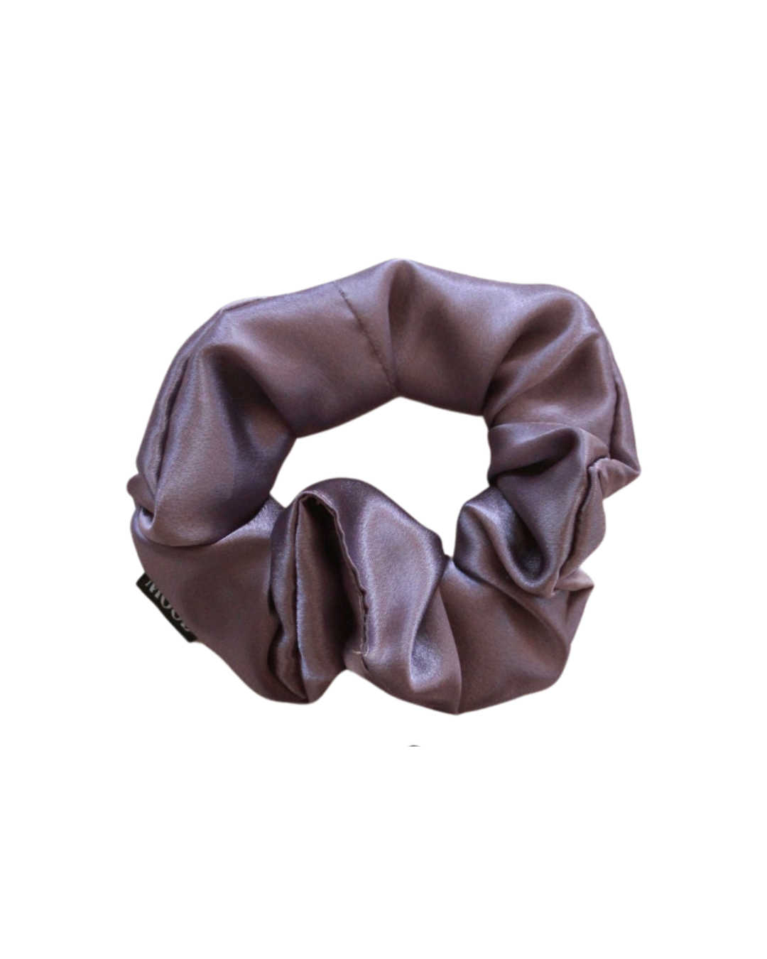 Mauve Purple Satin Scrunchie for Thick Hair | No Slip Hybrid Elastic | Pepper