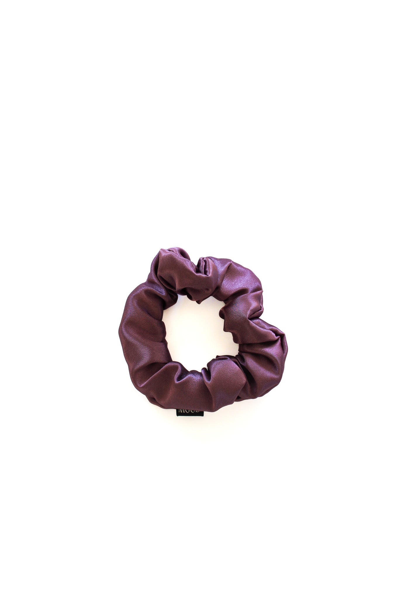 Purple Satin Scrunchie for Thick Hair | No Slip Hybrid Elastic | Petey