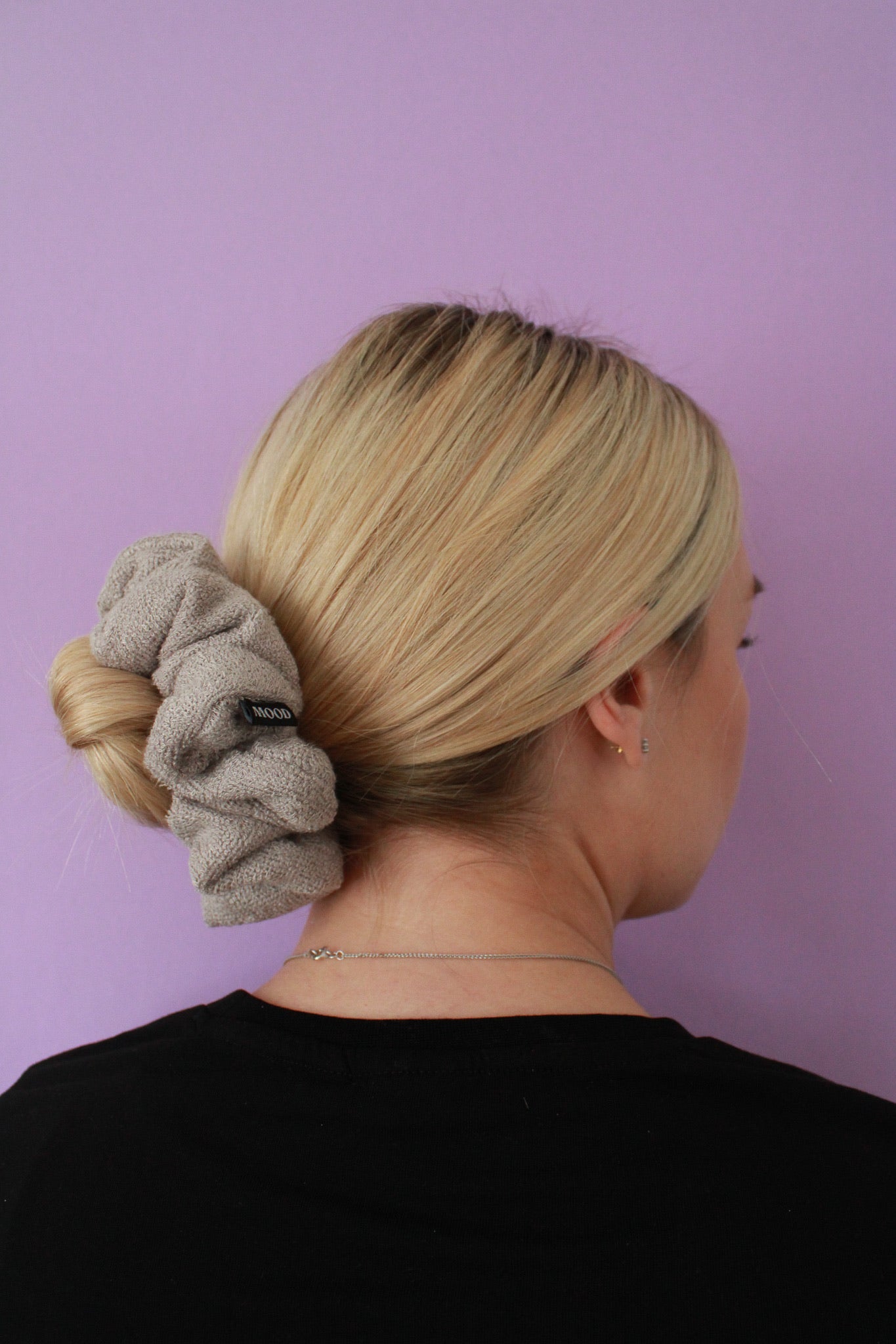 Bella Grey Bamboo Towel Scrunchie