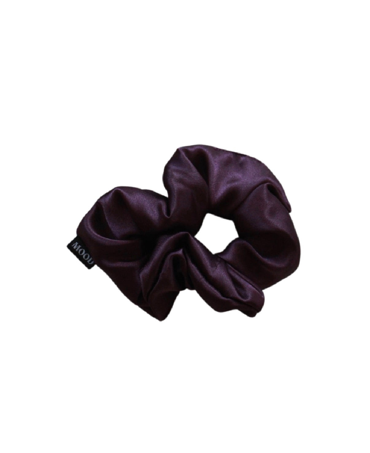 Plum Purple Satin Scrunchie for Thick Hair | No Slip Hybrid Elastic | Patrica