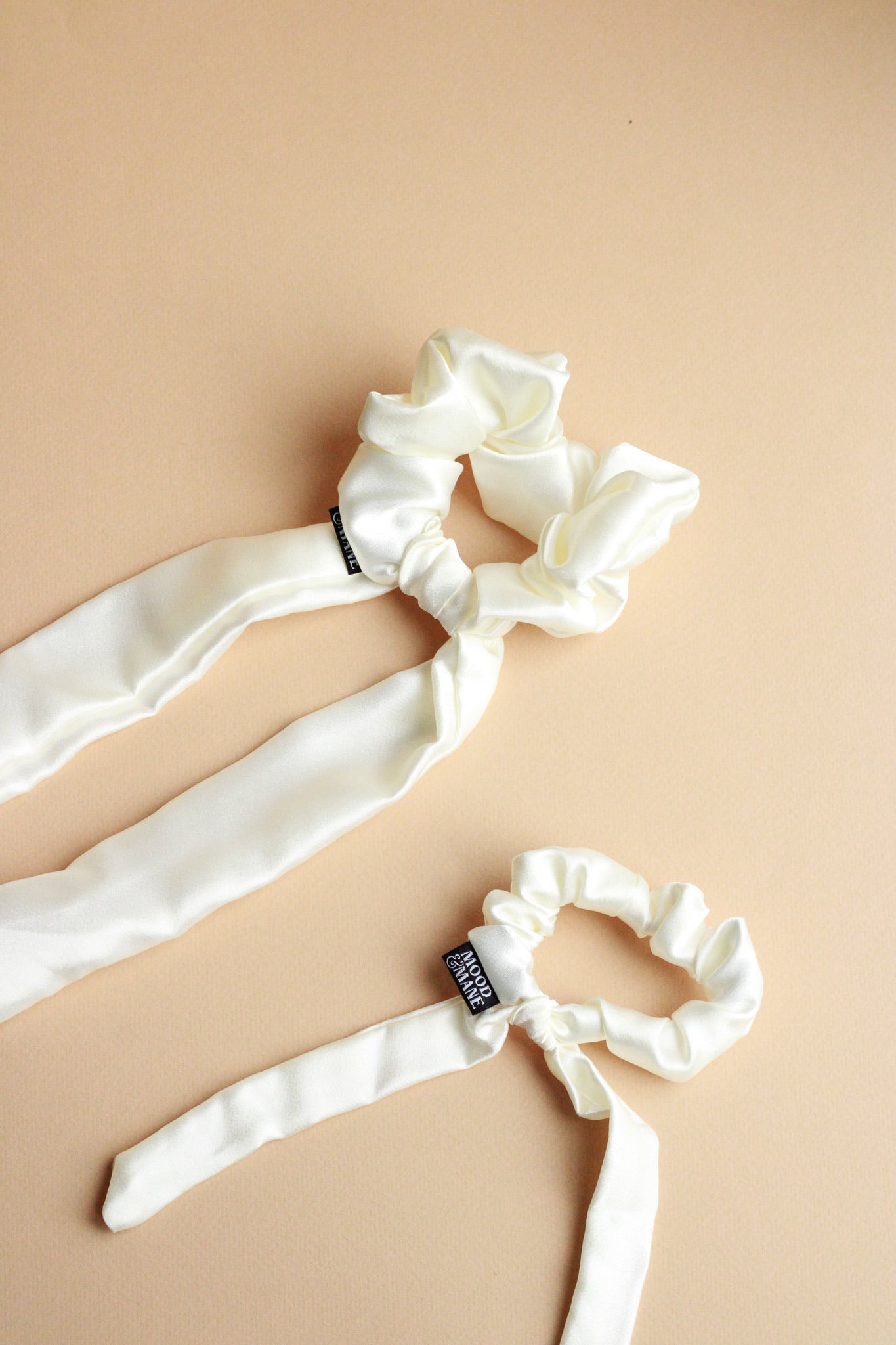 Amber Satin Ribbon Scrunchie Set