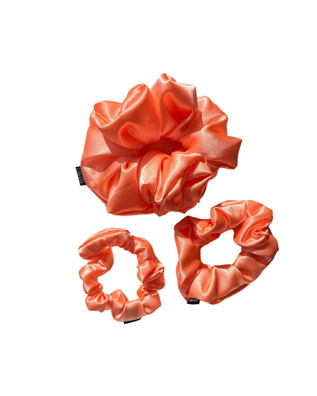Coral Hybrid Elastic Hair Ties (3 Sizes)