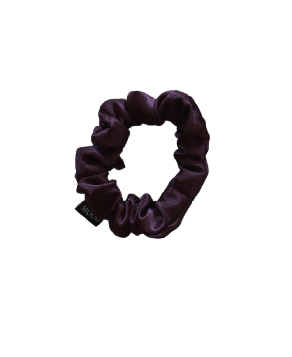 Plum Purple Satin Scrunchie for Thick Hair | No Slip Hybrid Elastic | Patrica
