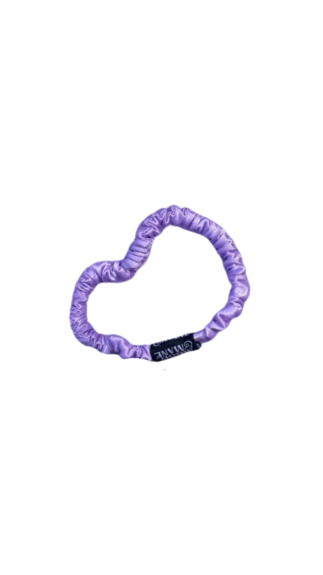 Purple Satin Scrunchie for Thick Hair | No Slip Hybrid Elastic | Violet