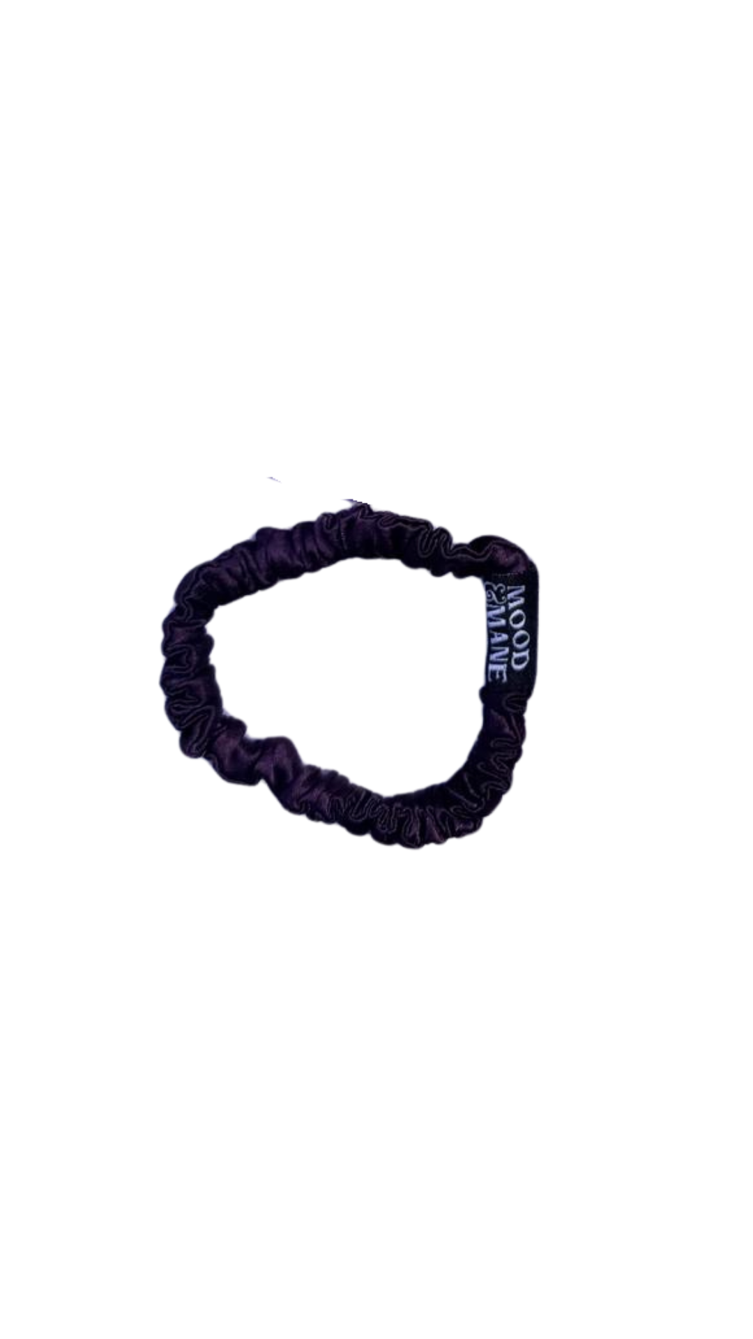 Plum Purple Satin Scrunchie for Thick Hair | No Slip Hybrid Elastic | Patrica