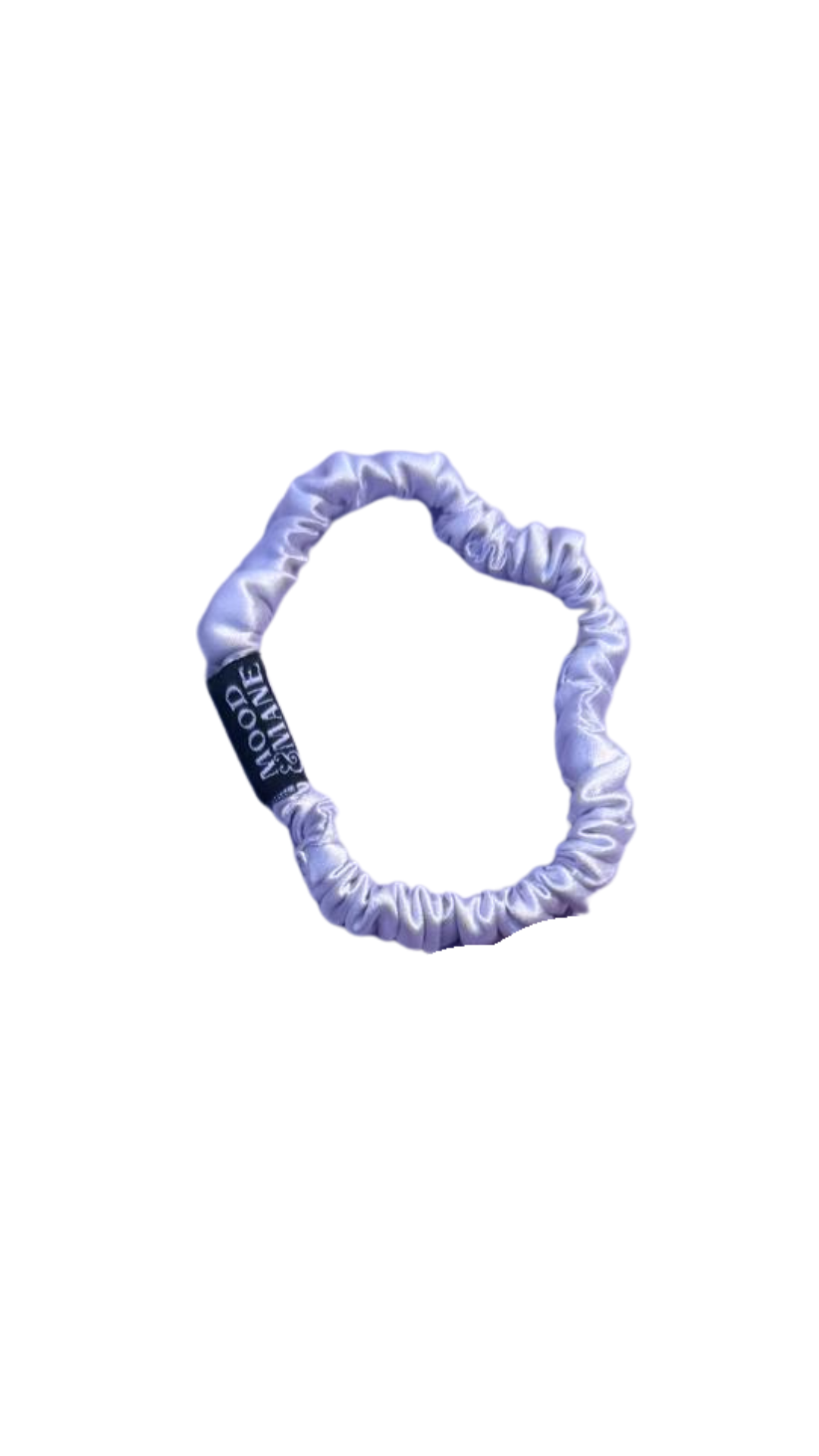 Purple Satin Scrunchie for Thick Hair | No Slip Hybrid Elastic | Pea