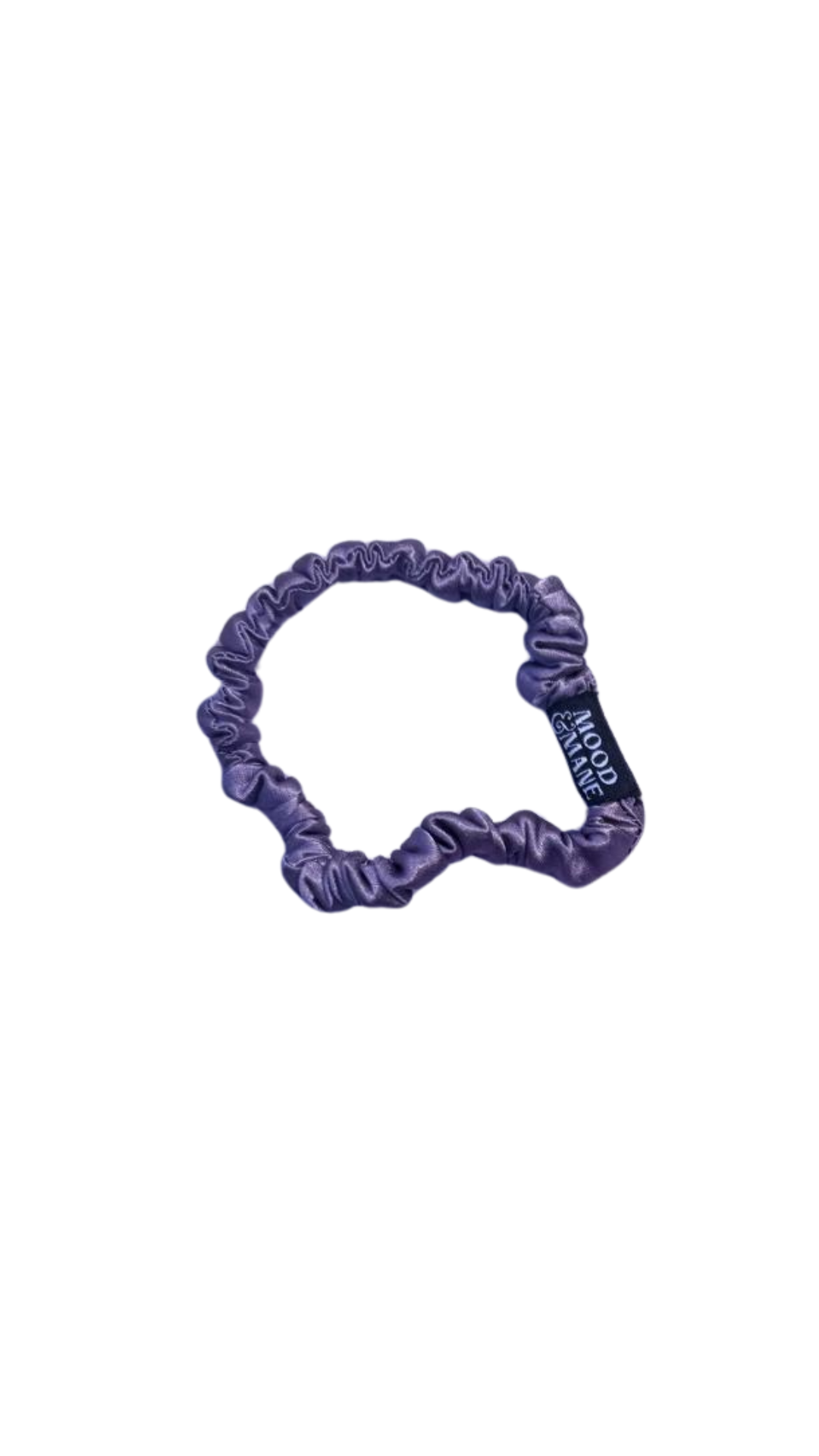 Mauve Purple Satin Scrunchie for Thick Hair | No Slip Hybrid Elastic | Pepper