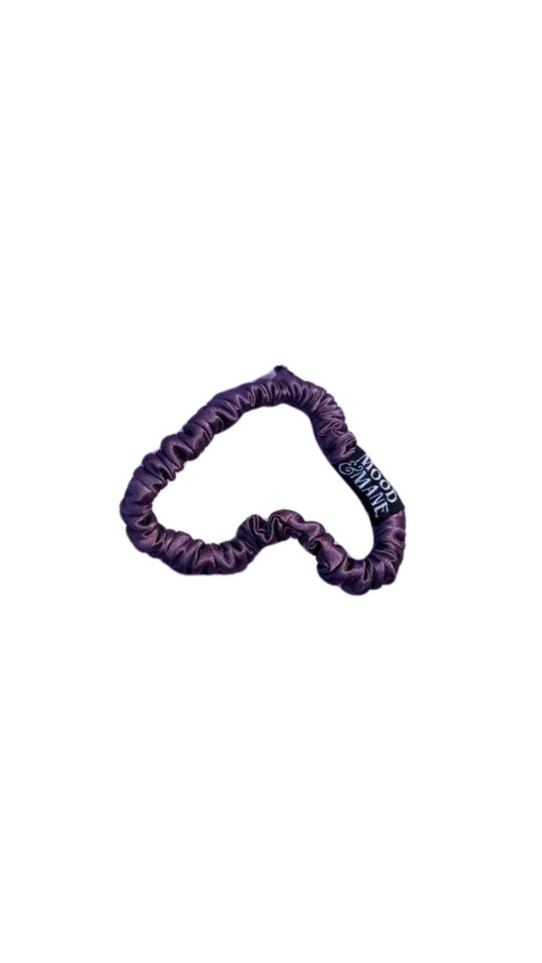 Purple Satin Scrunchie for Thick Hair | No Slip Hybrid Elastic | Petey