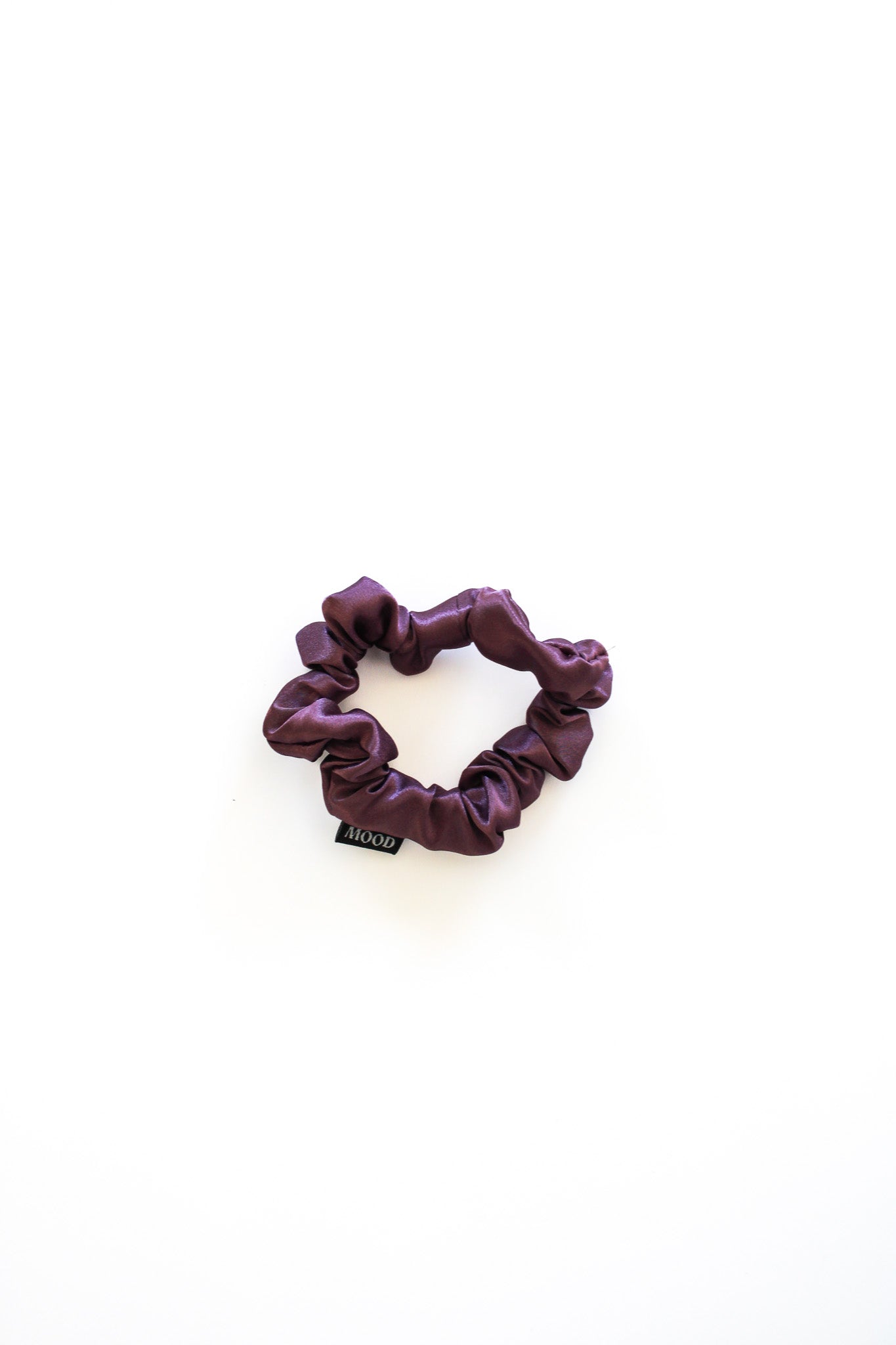 Purple Satin Scrunchie for Thick Hair | No Slip Hybrid Elastic | Petey