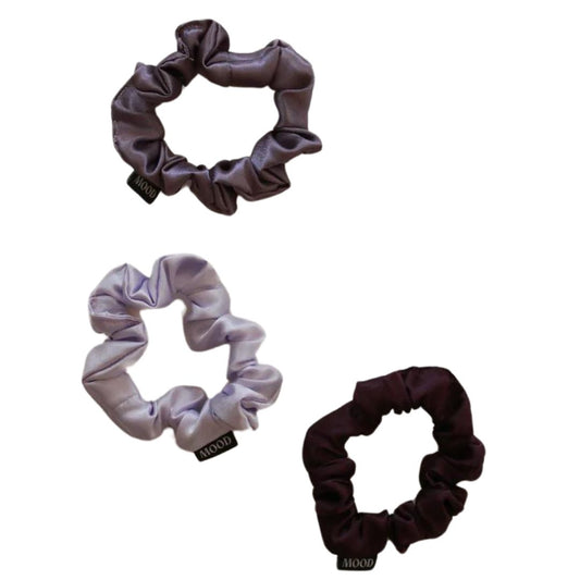 Purple Mini Mane Scrunchie Trio