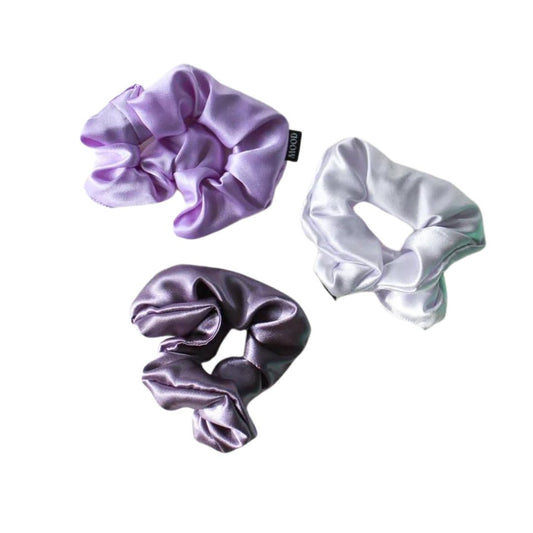 Purple Mood Scrunchie Trio