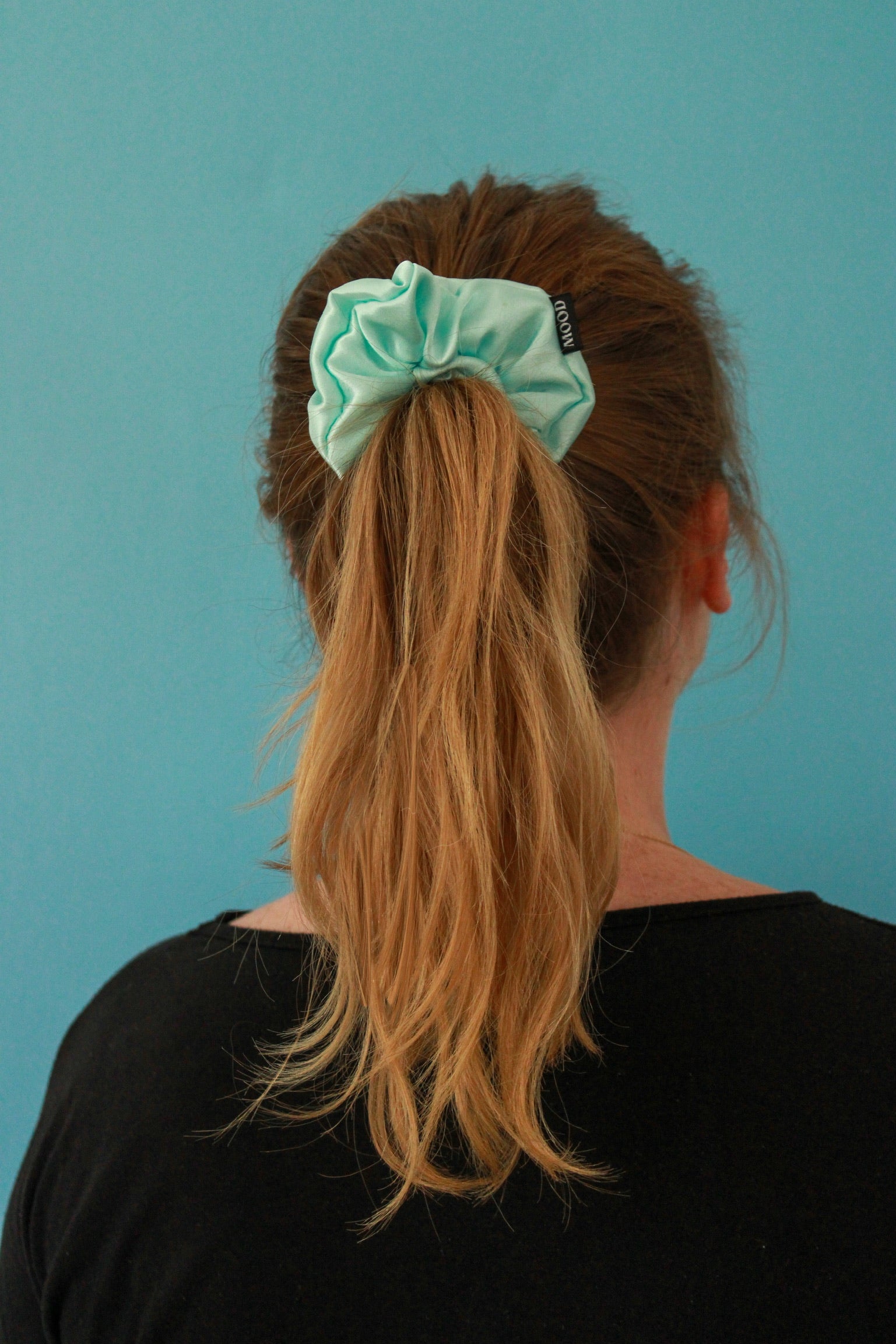 Alfie Baby Blue Satin Hair Bobble