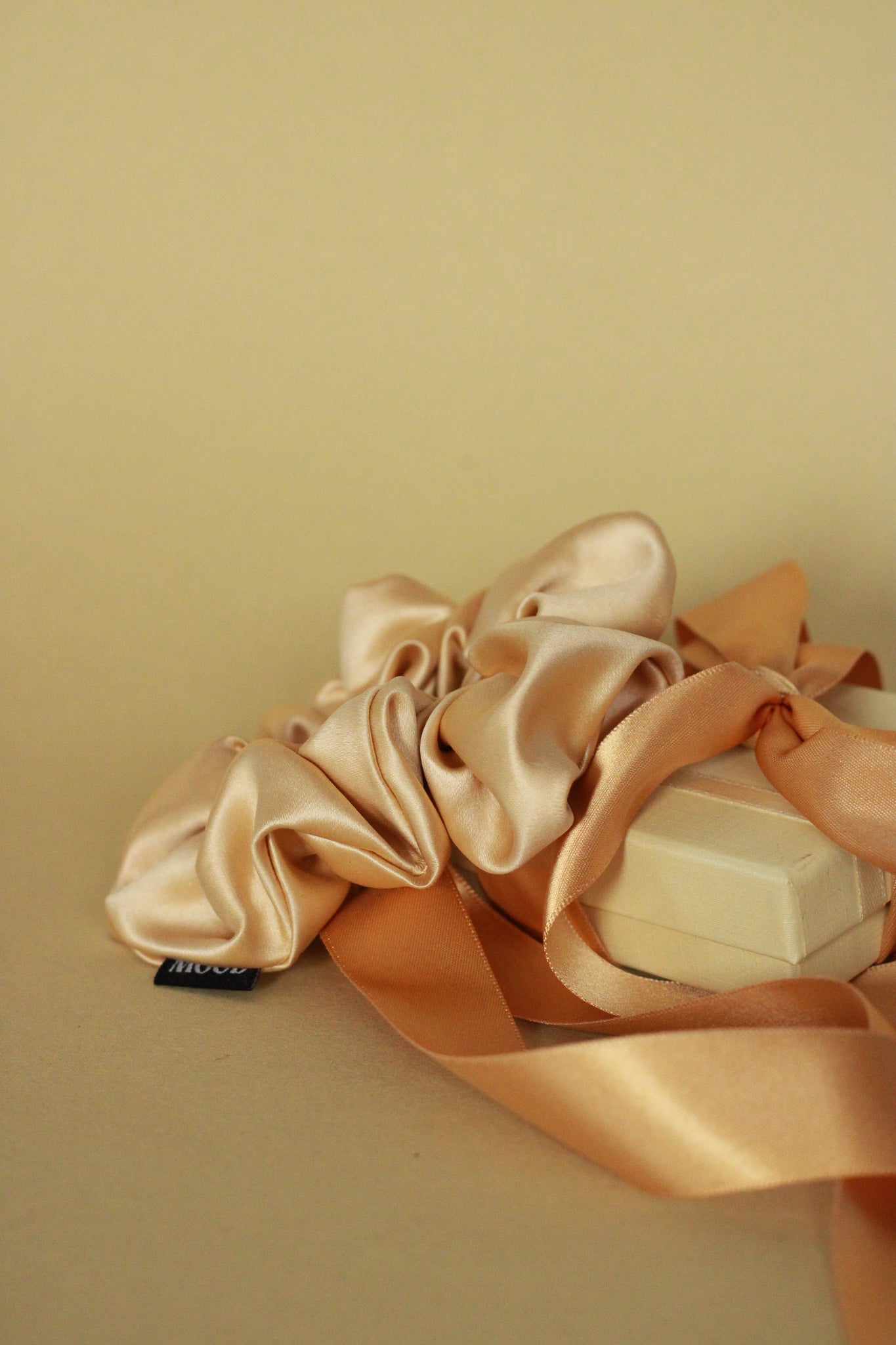 Gold Silk Hair Scrunchie