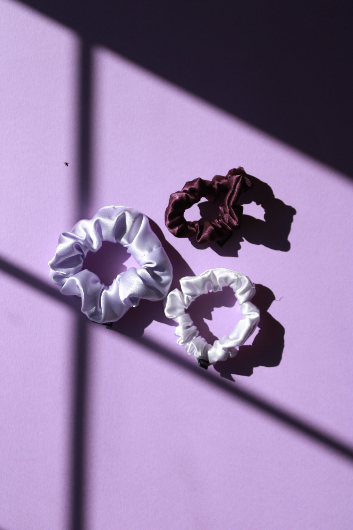 Lilac Silky Satin Scrunchie Set with Amazing Hold