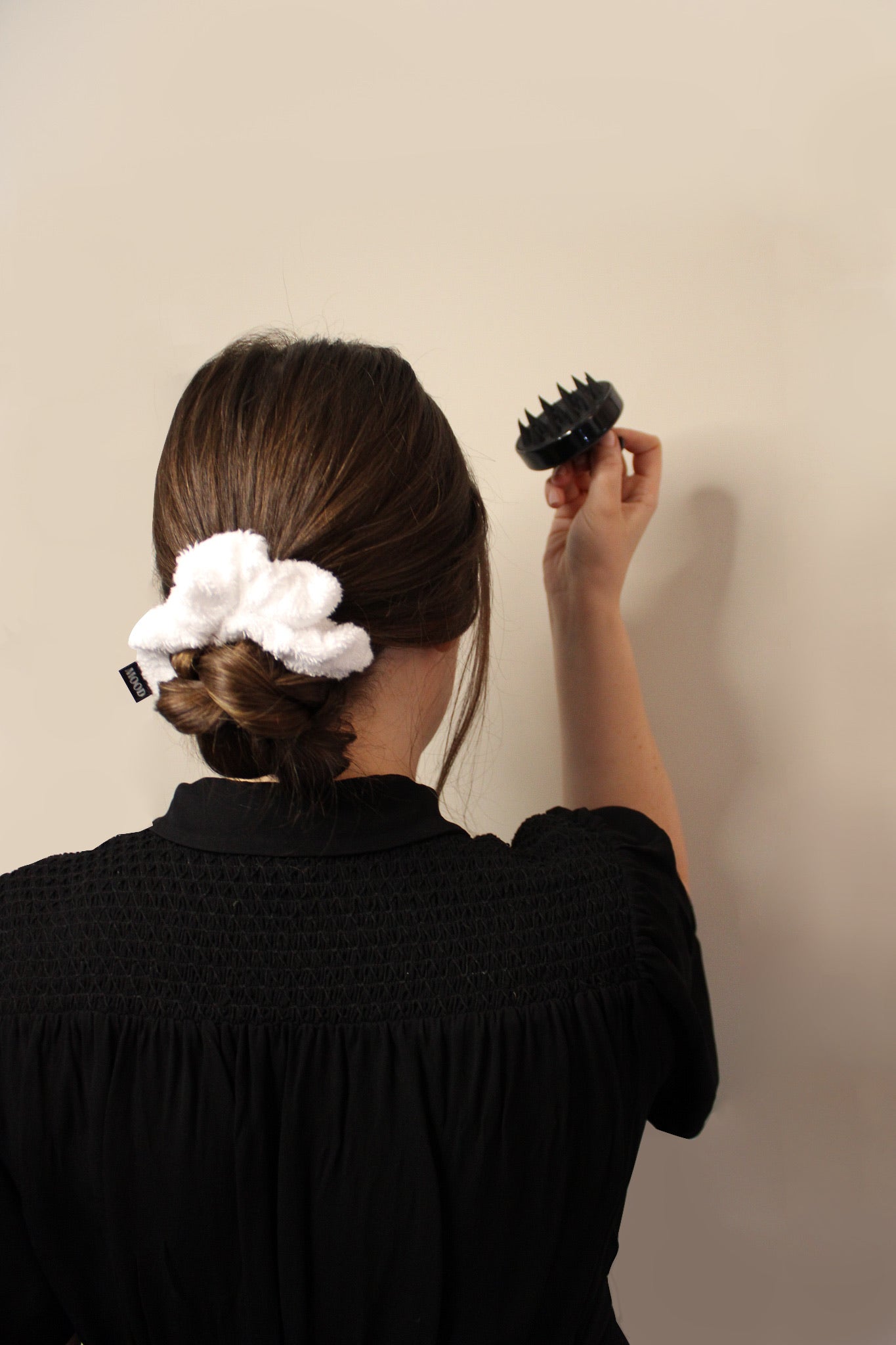 Hair Care Bamboo Scrunchie and Scalp Brush